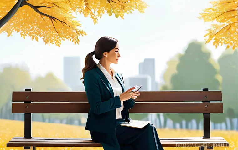 지방재정전문가 업무 스트레스 관리 - A professional female financial specialist, late 30s, initially appears overwhelmed, surrounded by d...